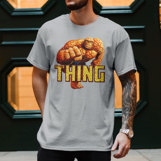 Discover Marvel Fantastic Four The Thing Retro Action Portrait Shirt, Custom Marvel T-shirt, Disney Trip 2025 Shirt, Vintage Marvel Shirt, HHA670