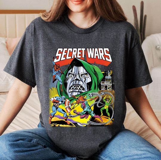 Vintage Avengers Secret Wars Marvel Comics Shirt, Avengers Doomsday Tshirt, Spider-Man Iron Man Tee, Doctor Dooom Shirt, Marvel Tee, Fan Gift