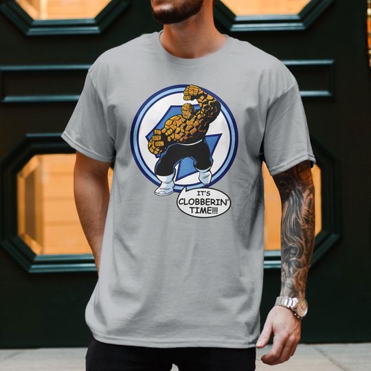 Marvel Fantastic Four The Thing Clobberin' Time Circle Shirt, Disney Marvel Sweatshirt, Custom Marvel T-shirt, Comfort Colors Shirts, HHA666