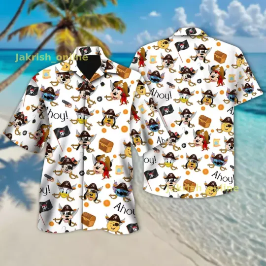 Mickeyy &Friends Cruise Hawaiian Shirt, Pirates Of The Caribbean Mickeyy Shirt