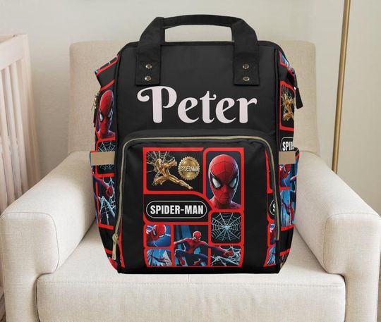 Discover Spider-Man,Spiderman Backpack,Marvel,Custom Diaper Bag,boy diaper bag,Diaper bag,Toddler Backpack,Hospital Bag