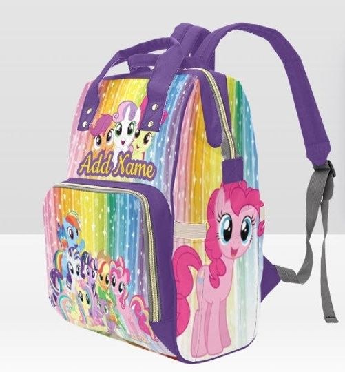 CUSTOM PERSONALIZED Pony diaper bag | Custom Backpack | Custom Diaper Bag | Baby Shower |  Little pony | Horse Bag | Personalized Diaper Bag