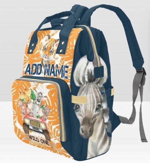 Discover CUSTOM PERSONALIZED SAFARI Diaper Bag Backpack | Diaper bag | Custom Bag | Baby Shower Gift | New Mom Gift | Custom Back Pack