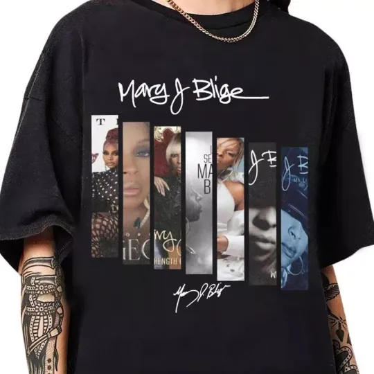 Discover Vintage Mary J Blige Graphic Shirt, 2025 Music Tour Fans Shirts TShirt