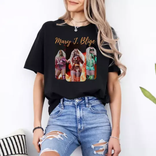 Discover Mary J Blige Graphic Shirt, Mary J Blige, For My Fans Tour 2025 T-Shirt