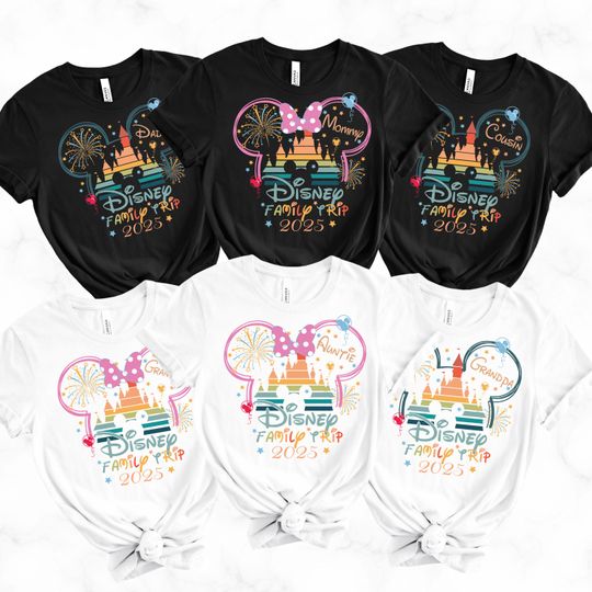 Discover Disney Family Shirts, Disney Family Vacation Shirts 2025, Disney Castle Matching Shirts, Disney Shirt Mickey Minnie