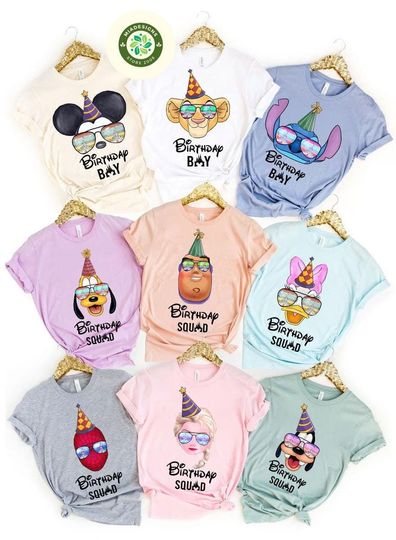 All Characters Personalized Disney Birthday Shirt, Mickey & Friends Birthday Trip Tees, Best Birthday Ever, Birthday Squad Crew Boy Girl