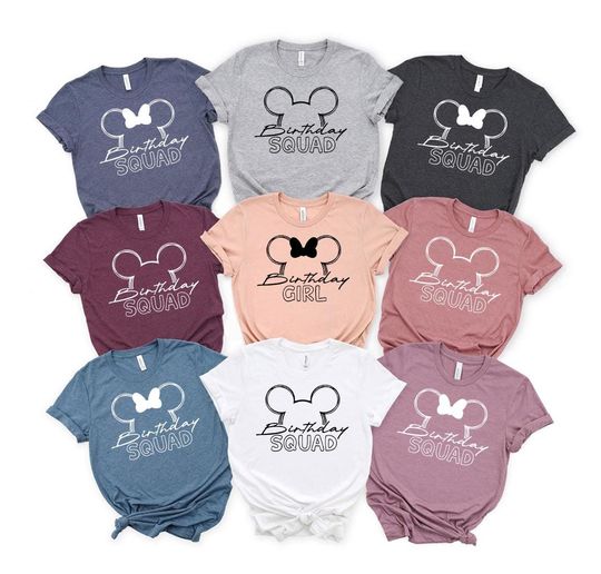 Discover Personalized Disney Birthday Shirt, Disney Birthday Girl Shirt, Disney Birthday Group Tee, Disney Birthday Squad Tee,Disney Birthday Boy Tee