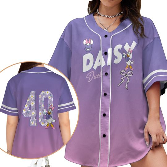 Discover Disney Mickey And Friends Daisy Duck 1940 Baseball Jersey, Disney Daisy Duck Jersey, Disneyworld Disneyland Family Trip Matching 2025