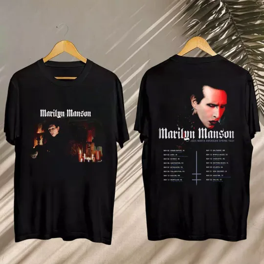 Marilyn Manson Concert, Marilyn Manson North American Spring Tour 2025 Tee