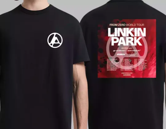 Discover Lin_Kin Park From Zero World Tour 2025 Tour Dates List Two Sides Unisex T-Shirt