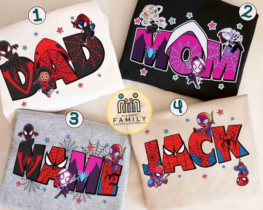 Custom Name Kids Toddler Spidey and His Amazing Friends T-shirt, Personalized  Ghost Spider Spin Tee, MCU Comic Tee, Disneyland Family Trip
