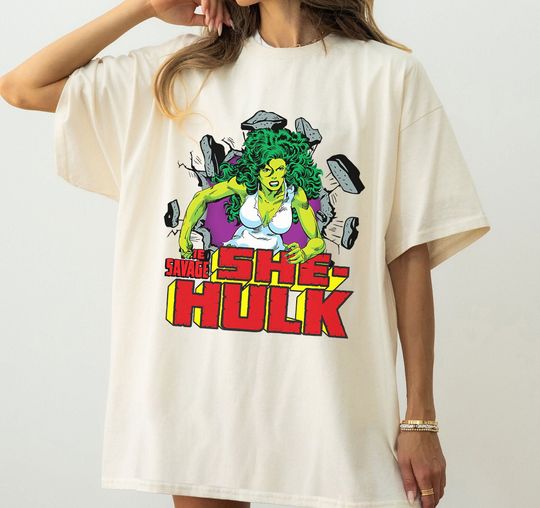 Marvel The Savage She-Hulk Retro Comic T-Shirt, Marvel She-Hulk Shirt, Marvel Comic Retro Shirt, Disneyland Family Matching Shirt, MCU Fan