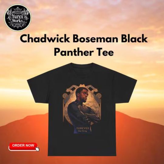 Chadwick Boseman Black Panther Tee, Marvel Comic Book Unisex Shirt, Remembrance Tribute Gift, Forever Our King T-Shirt, Memorial Apparel