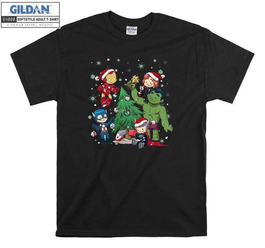 Marvel Avenger Christmas Superhero  T-shirt Hoodie Kids Child Tote Bag Tshirt S-M-L-XL-XXL-3XL-4XL-5XL Gildan Oversized Men Women Unisex A15