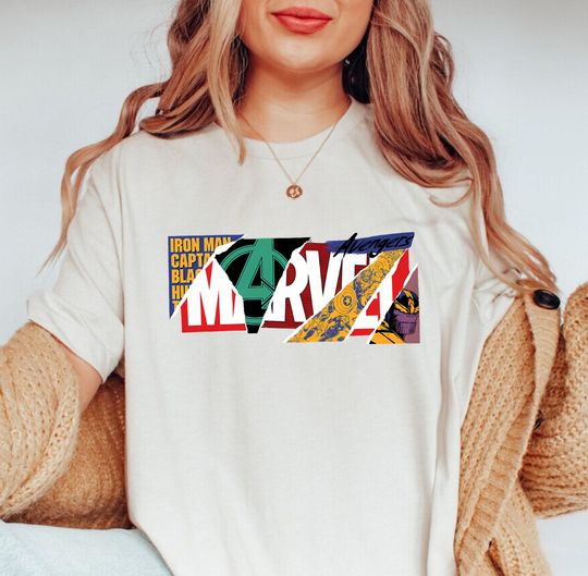 Discover Marvel Logo Avengers Shirt, Marvel Shirt, Gifts for Dad, Super Hero Shirt, Marvel Disney Shirt, Disney Family Shirts, Fathers Day Gift