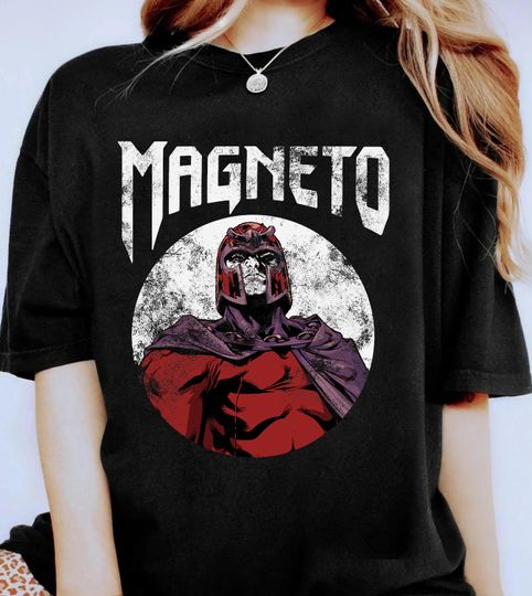 Discover Marvel X-Men Magneto Classic Retro Rock Band Graphic T-Shirt, X-Men Shirt, Marvel Comics Gift Tee, MCU Fan Tee, Marvel Matching Family Shirt