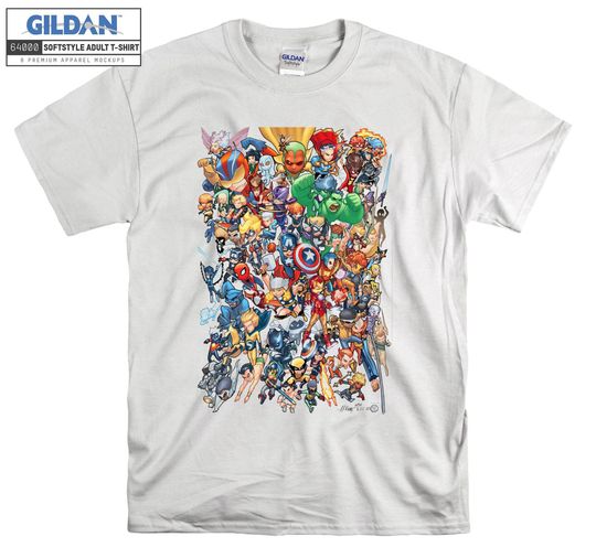 Discover Marvel Avengers Cute Characters T-shirt Hoodie Kids Child Tote Bag Tshirt S-M-L-XL-XXL-3XL-4XL-5XL Gildan Oversized Men Women Unisex A765