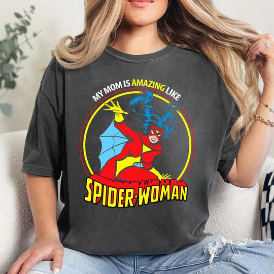 Marvel Spider Woman My Mom is Amazing Shirt, Disney Sweatshirt, Disney Marvel T-shirt, Mothers Day Merch, Best Mom Ever Shirt, HB4717