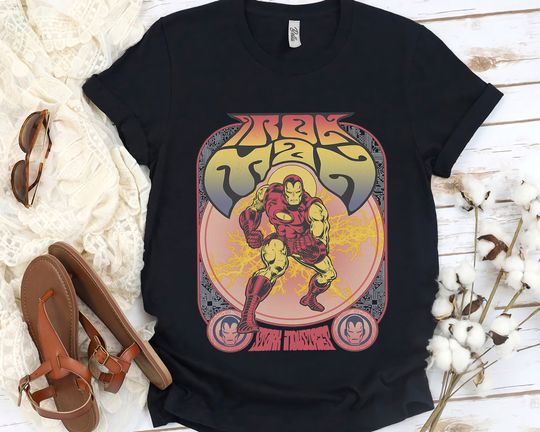 Marvel Iron Man Classic Comic Seventies Vintage Shirt, MCU Fans Comics Book Unisex T-shirt Family Birthday Gift Adult Kid Toddler Tee