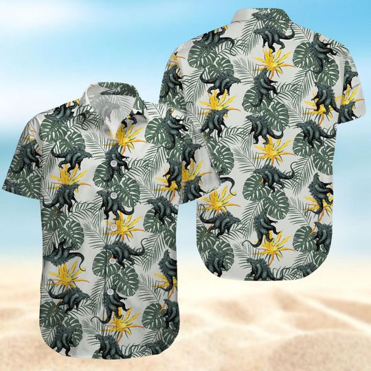 god zilla Hawaiian Shirt, god zilla Button Shirt, Monster Beach Shirt, Summer Shorts Men Women, Kong Vacation Shirts