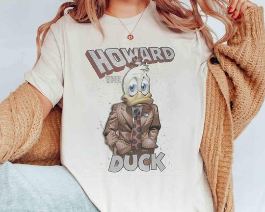 Funny Marvel Comics Retro Classic Howard The Duck Space Portrait T-shirt, MCU Fans Marvel Studios Unisex T-shirt Family Birthday Gift Tee