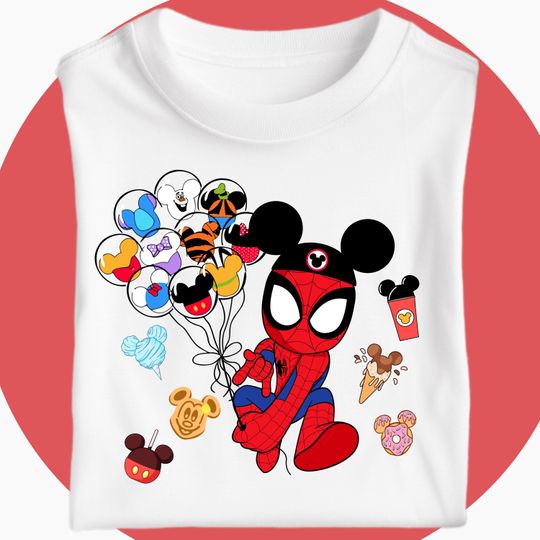 Spiderman T-shirt - Superhero Tee for Kids - Birthday Party Gift - Toddler, Youth, Adult Sizes