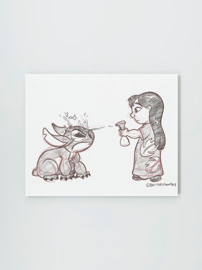 Lilo and Stitch Gifts Disney Canvas Art, Stitch Disney, Lilo, Disney Drawing, Disney Office Decor, Disney Gifts, Disney Art, Disney Wall Art