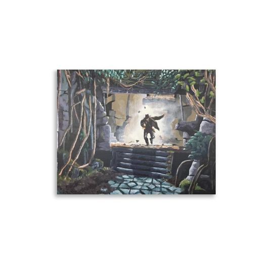 Indiana Jones | Poster Art Print | Movie Wall Art | Temple Escape