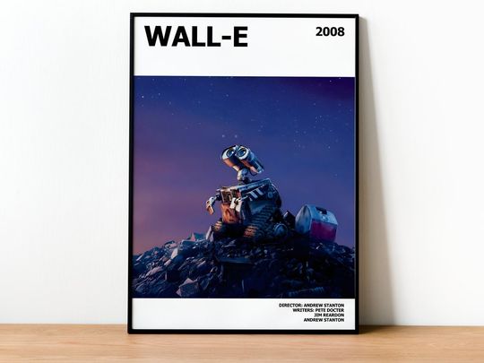 WALL-E - Andrew Stanton - Movie Poster Print, Film Fan, Geek, For Him, For Her, Gift, Movie Lovers, Unofficial, Unframed