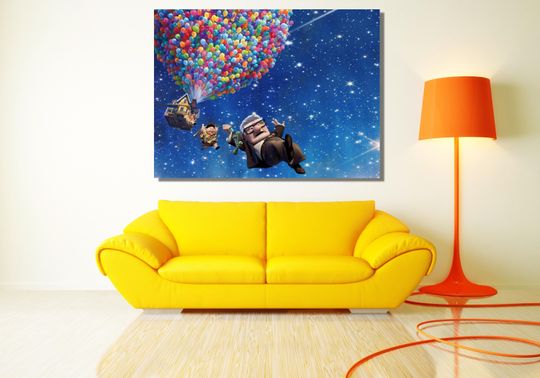 Discover Up Movie Canvas Wall Art Decor,Disney Wall Art Canvas,Disney Home Decor,Disneyland Canvas,Kids Room Wall Art Decor,Gift for Girl Room Art