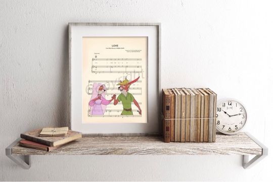 Robin Hood and Maid Marian Sheet Music Art Print