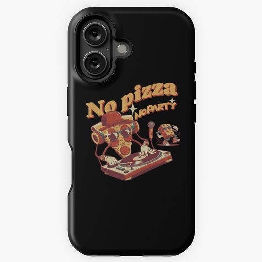 Discover Retro No Pizza No Party Novelty Graphic iPhone Case