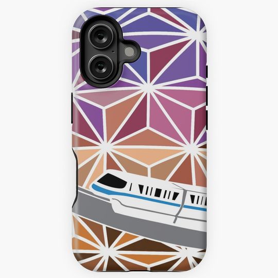 Discover Spaceship Saturn With Blue Monorail iPhone Case
