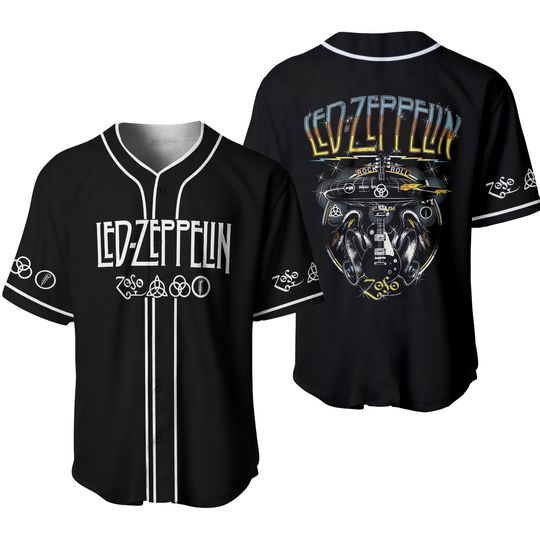 LED ZPELINS Music Rock Band Baseball Jersey