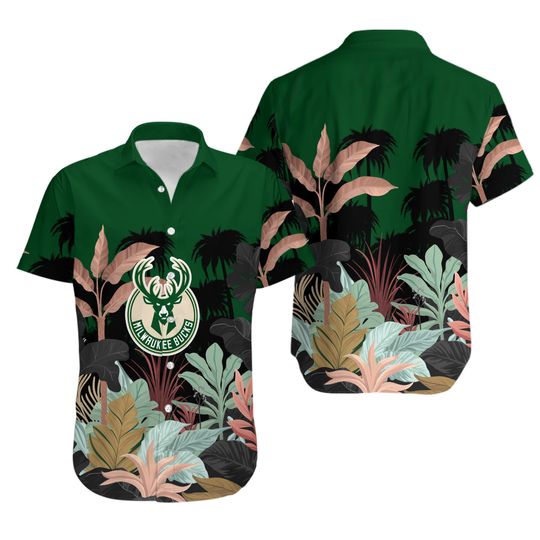 Milwaukee Team Buckss Hawaiian Shirt , Button Down Full Size
