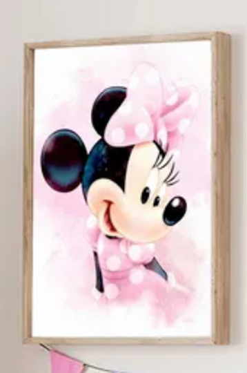 Minnie Mouse Print, Minnie Mouse art poster ,  Minnie Mouse Nursery bedroom prints