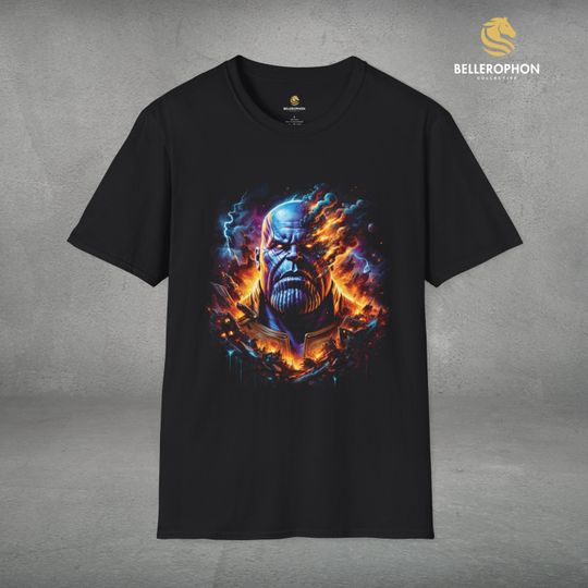 Cosmic Thanos T-Shirt, Marvel Fan Tee, Unisex Graphic Tee, Epic Movie Gift, Geeky Apparel, Space Theme Shirt, Birthday Present