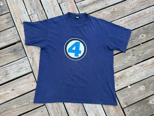 Vtg 90s Fantastic Four 4 Logo Single Stich T Shirt Comic Movie Original Changes Marvel