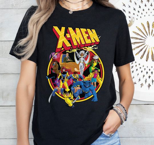 Discover Marvel X-Men Animated Series Retro 90s T-Shirt, Marvel Comics Party Gift 2025 Tee, MCU Fan Tee, Marvel Disneyland Matching Family Shirts