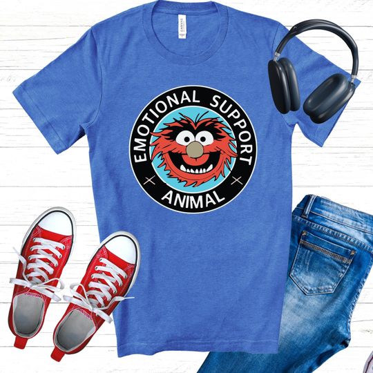 Discover Funny Emotional Support Animal Shirt , Animal Support Graphic Shirt, Retro The Muppets Tee , Cute & Comfy Gift for Muppet Fans