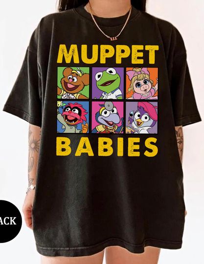 Disney Muppet Babies Squares T-shirt, The Muppet Show Shirt, Kermit Gonzo Miss Piggy Animal Tee, Disneyland Vacation Family Matching Shirts