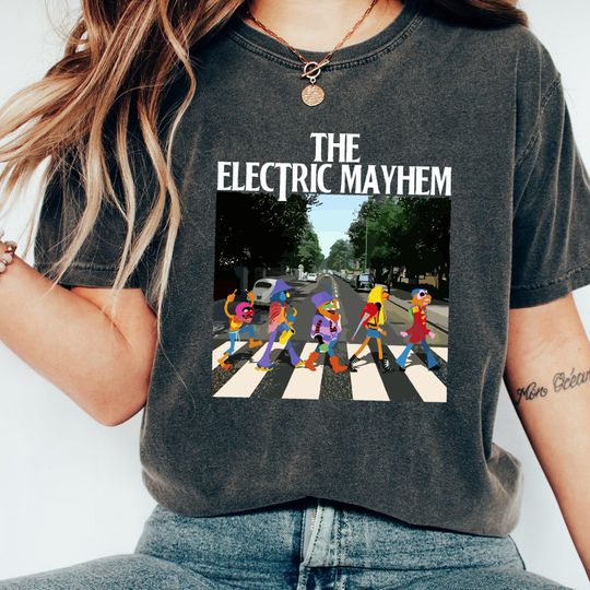 Disney The Muppets Abbey Road Dr Teeth and The Electric Mayhem Holiday Trip Unisex T-shirt, Family Birthday Gift