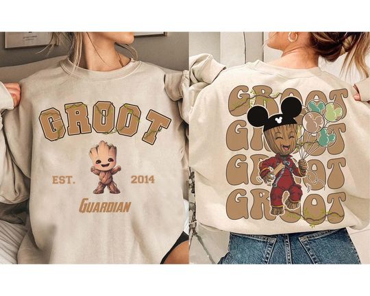 Two-sided I am Groot Shirt, Vintage Retro Cute Groot Marvel Guardians Of The Galaxy, Disneyland Family Matching Shirt, Magic Kingdom Tee