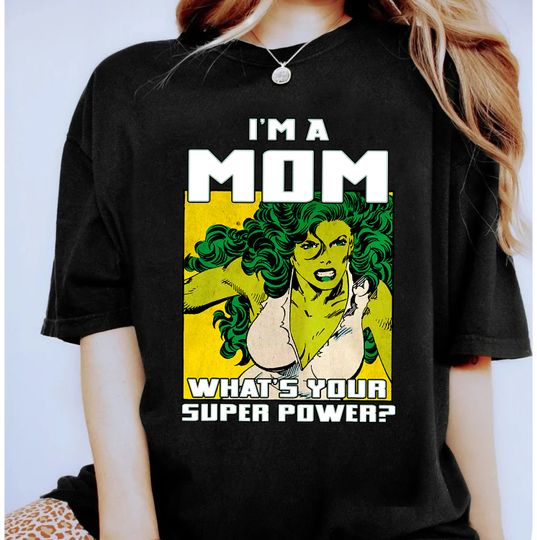 Marvel Mother's Day She-Hulk Is A Mom Graphic T-Shirt, Mother's Day Gift, Disneyland Family Vacation Shirt, Disney Matching Tee