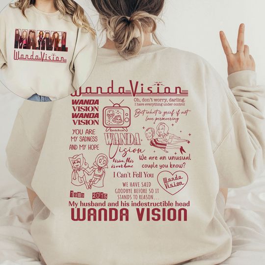 Wanda Vision Shirt, Marvel Shirt, Super Hero Hoodie, Avengers Sweatshirt, Wanda Anti-Hero Shirt, Scarlet Witch, Maximoff 1989 Sweatshirt