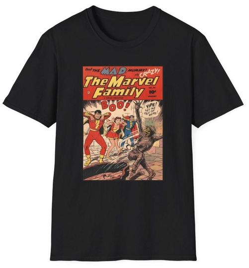 the Captain Marvel Family 79 1953 | Unisex Softstyle T-Shirt | Mary Marvel | superhero | funny | vintage | classic rare comic book cover