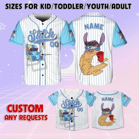 Discover Disney Stitch Summer Vibes Jersey, Mickey And Friends Summer Beach Jersey, Disneyland Summer Vacation Shirt, Disney Friends Summer Shirt