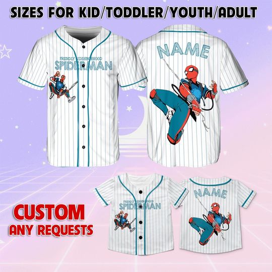Discover Disney Your Friendly Neighborhood Spider Man Jersey, Marvel Spiderman Superhero Shirt, Spider Boy Birthday Jersey, Family Spider Man Shirt