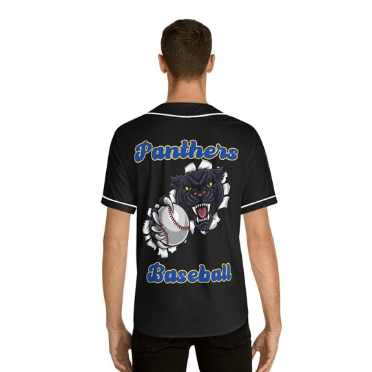 Customizable Panther Baseball Jersey, Team Support Jersey, Sports Fan Shirt, Personalized Baseball Top, Team Spirit Apparel